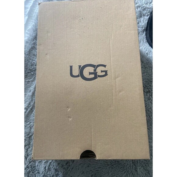 New Women's 100% UGG Scuff Sis Fluffy Fuzzy Slipper Sandals Shoes Black Size 10 - Picture 7 of 16